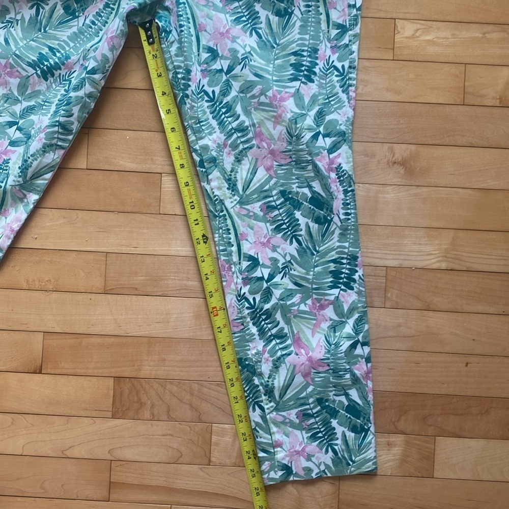 OLD NAVY - PIXIE, tropical print long cotton pants SIZE 12 - Picture 13 of 16